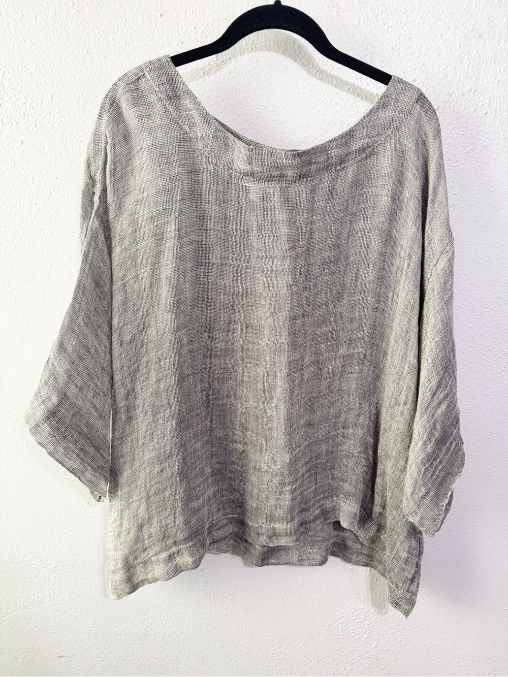 J. Jill Relaxed Scoop-Neck Linen-Blend Top medium